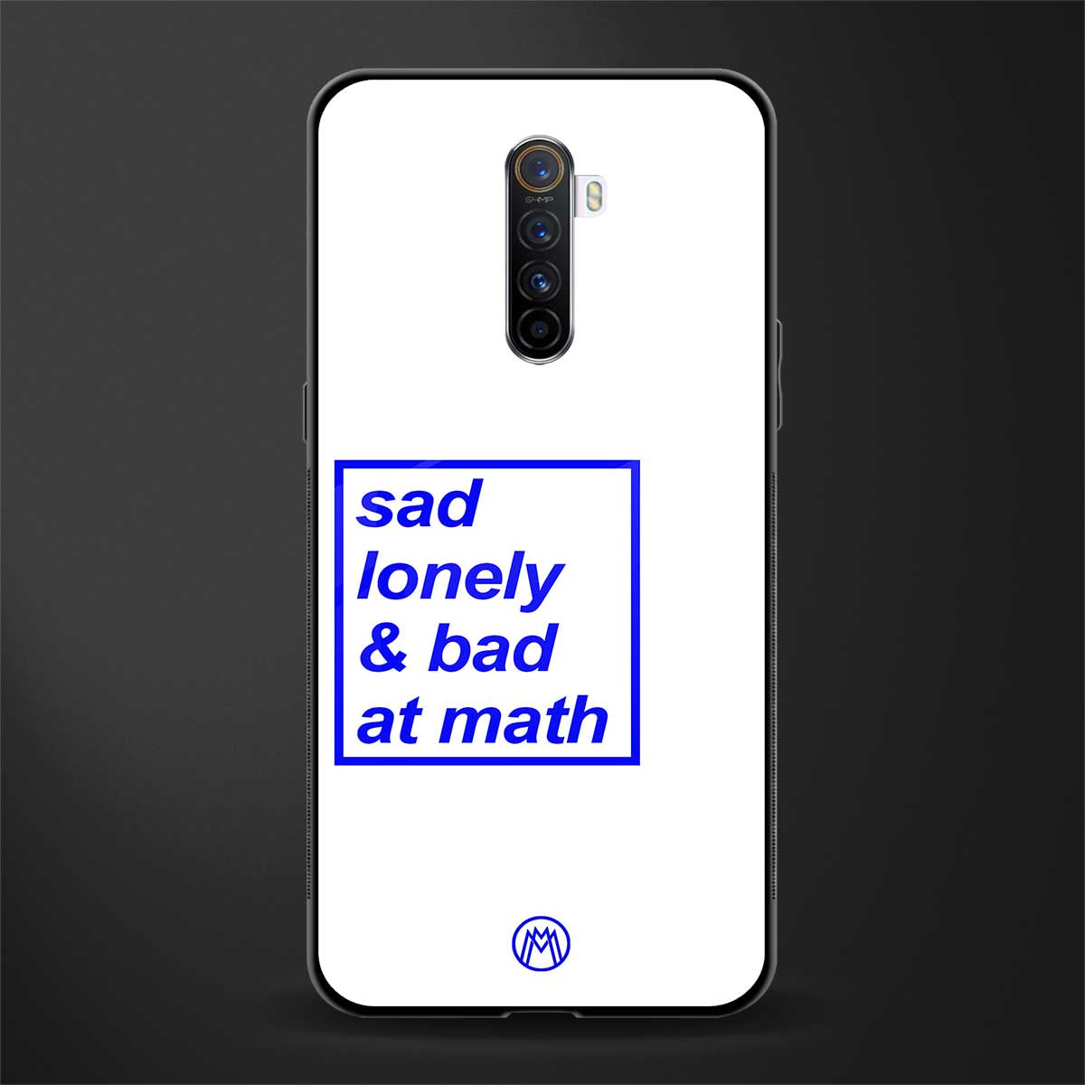bad at math glass case for realme x2 pro image