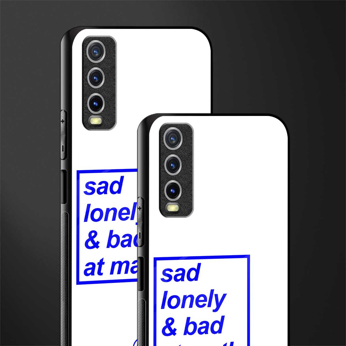 bad at math glass case for vivo y12s image-2