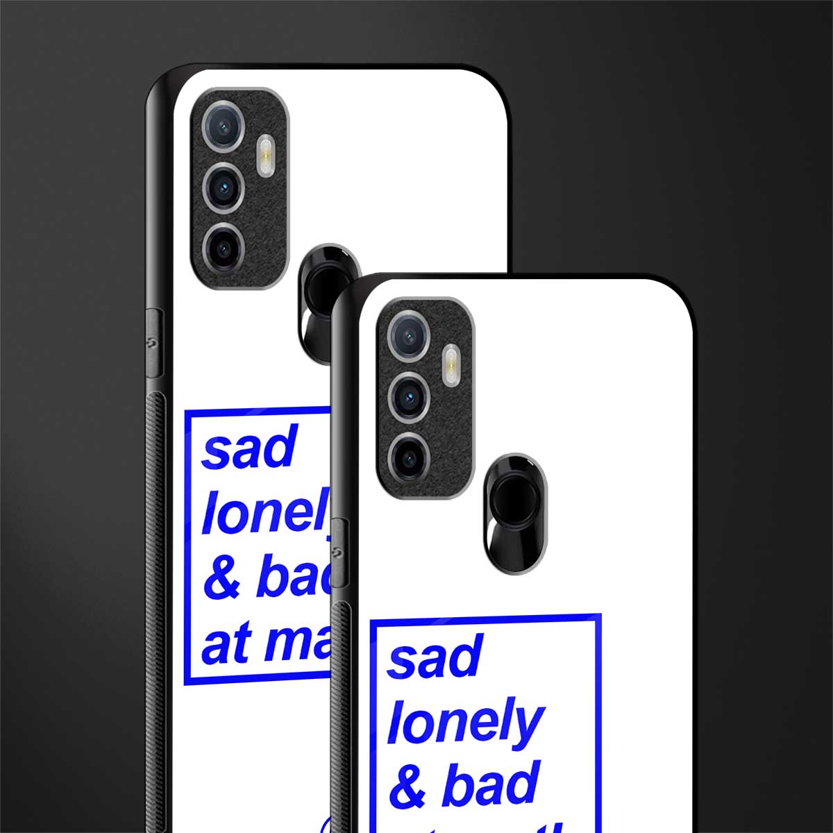 bad at math glass case for oppo a53 image-2
