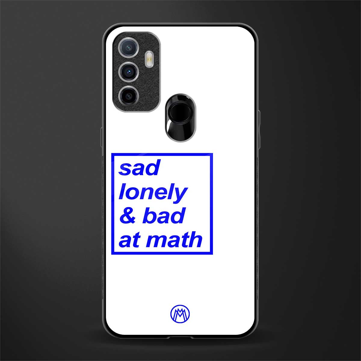 bad at math glass case for oppo a53 image