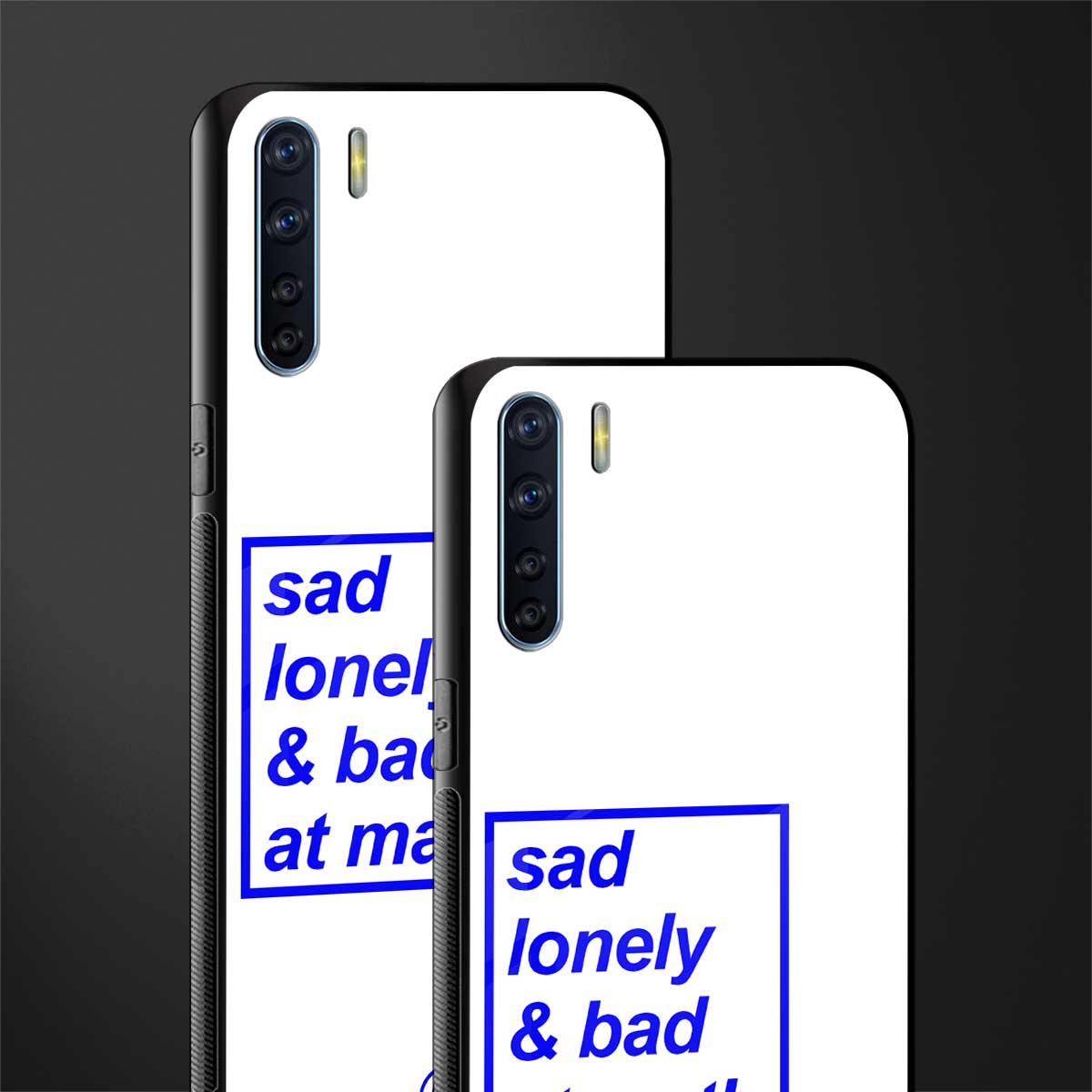 bad at math glass case for oppo f15 image-2