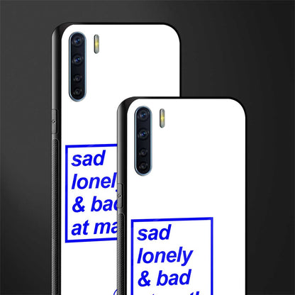 bad at math glass case for oppo f15 image-2