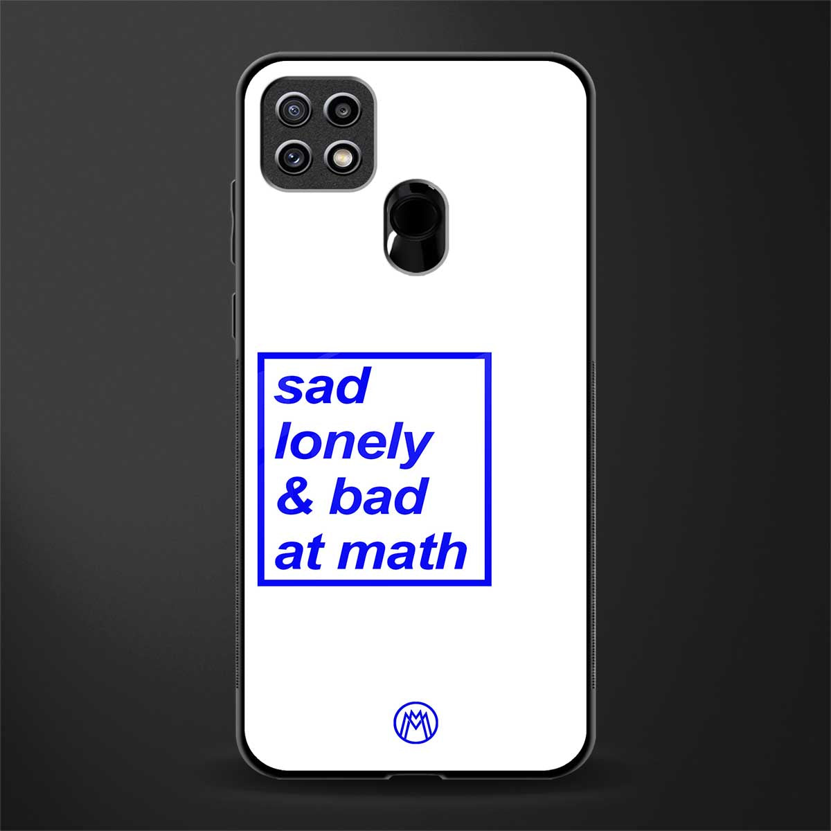 bad at math glass case for oppo a15 image