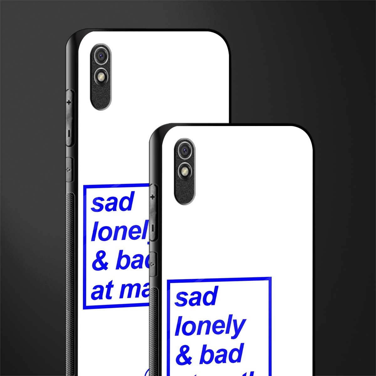 bad at math glass case for redmi 9i image-2