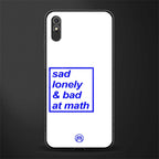 bad at math glass case for redmi 9a image