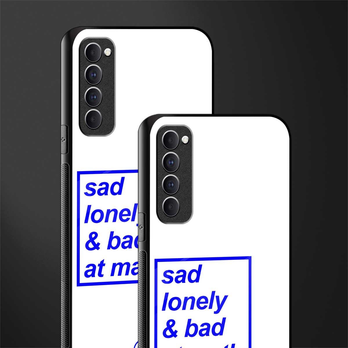 bad at math glass case for oppo reno 4 pro image-2