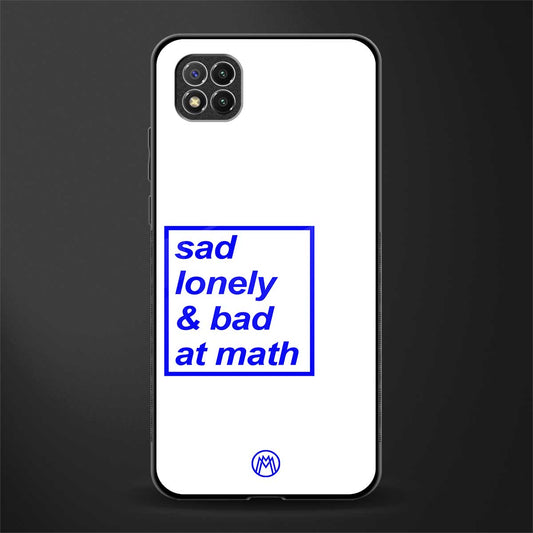 bad at math glass case for poco c3 image