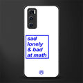 bad at math glass case for vivo v20 se image