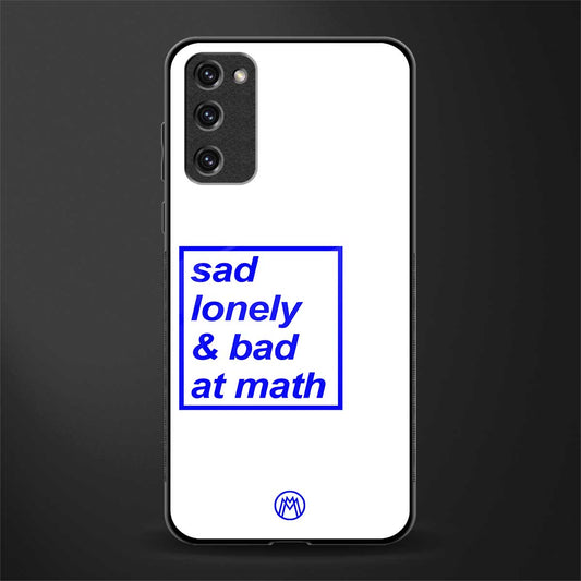 bad at math glass case for samsung galaxy s20 fe image