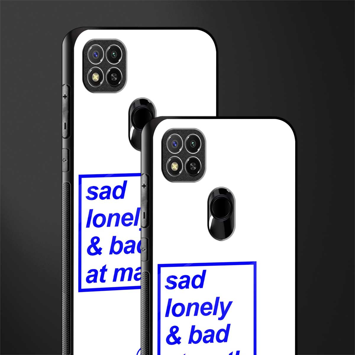bad at math glass case for redmi 9c image-2