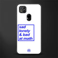 bad at math glass case for redmi 9c image