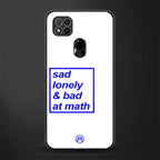 bad at math glass case for redmi 9c image