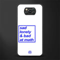 bad at math glass case for poco x3 pro image
