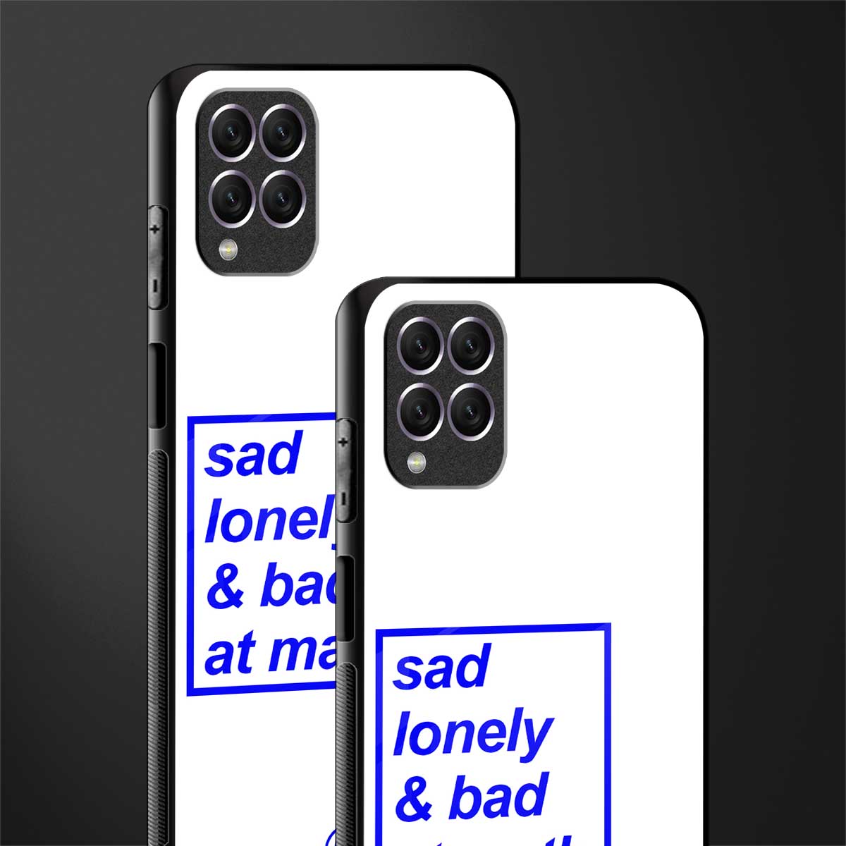 bad at math glass case for samsung galaxy f62 image-2