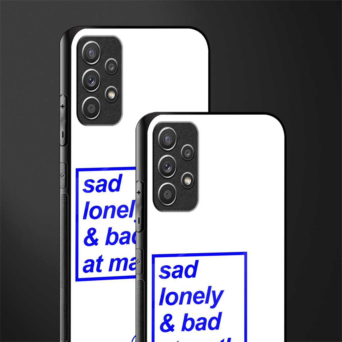 bad at math glass case for samsung galaxy a72 image-2