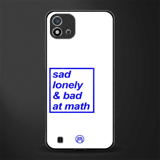bad at math glass case for realme c20 image