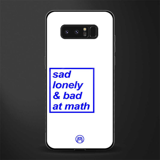 bad at math glass case for samsung galaxy note 8 image