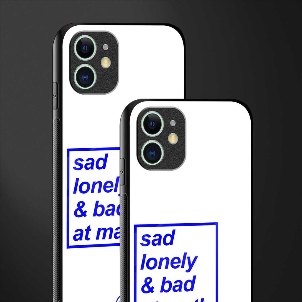 bad at math glass case for iphone 12 mini image-2