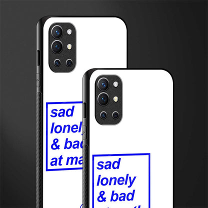 bad at math glass case for oneplus 9r image-2