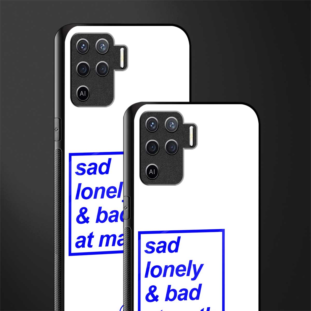 bad at math glass case for oppo f19 pro image-2