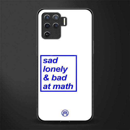 bad at math glass case for oppo f19 pro image