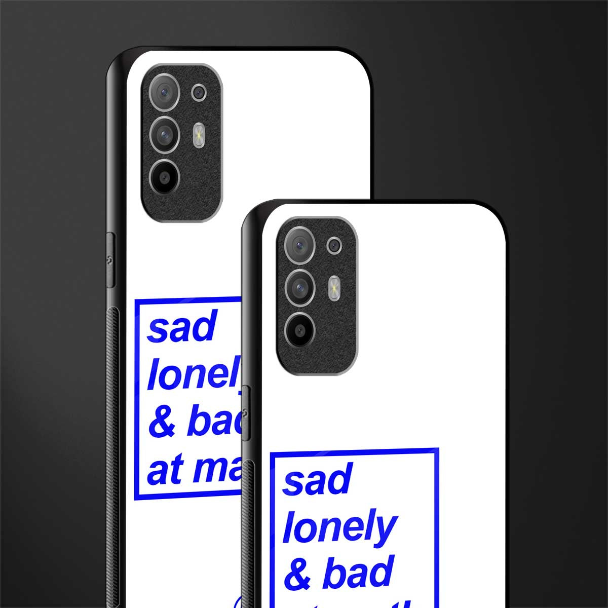 bad at math glass case for oppo f19 pro plus image-2