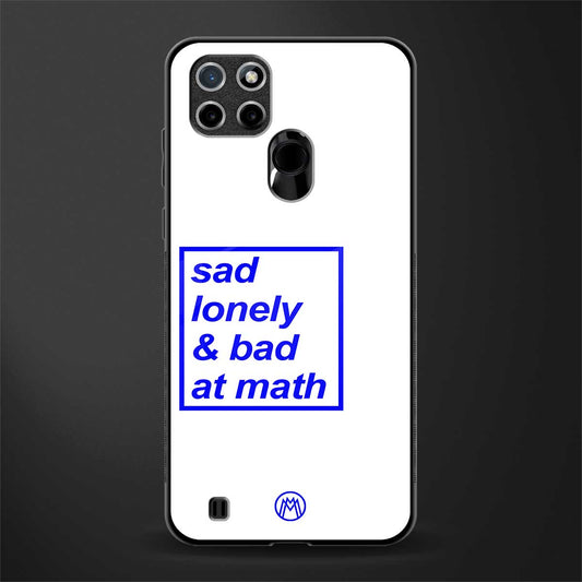bad at math glass case for realme c21 image