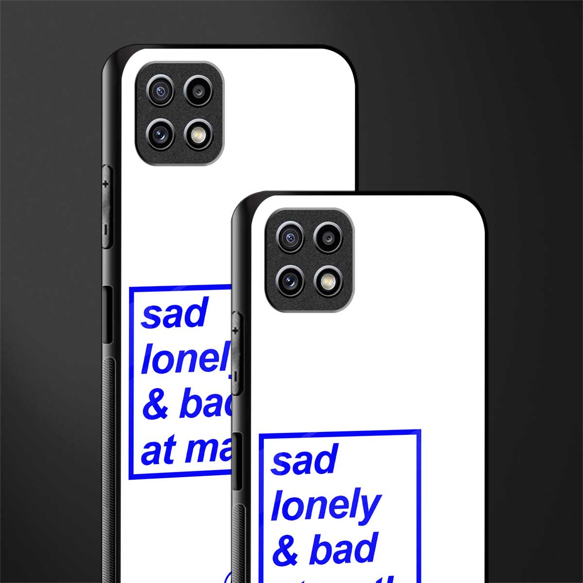 bad at math glass case for samsung galaxy a22 5g image-2