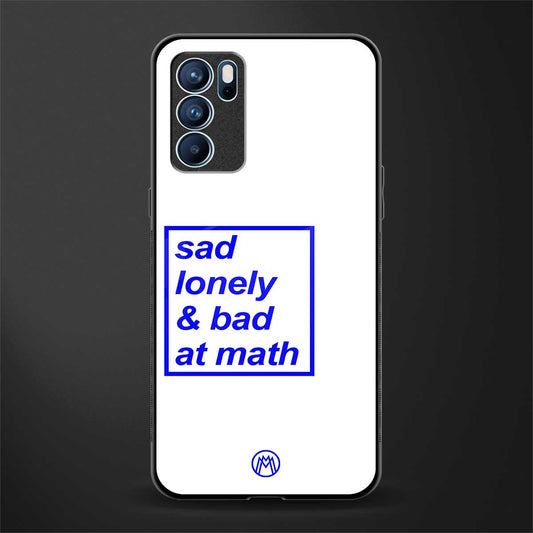 bad at math glass case for oppo reno6 pro 5g image