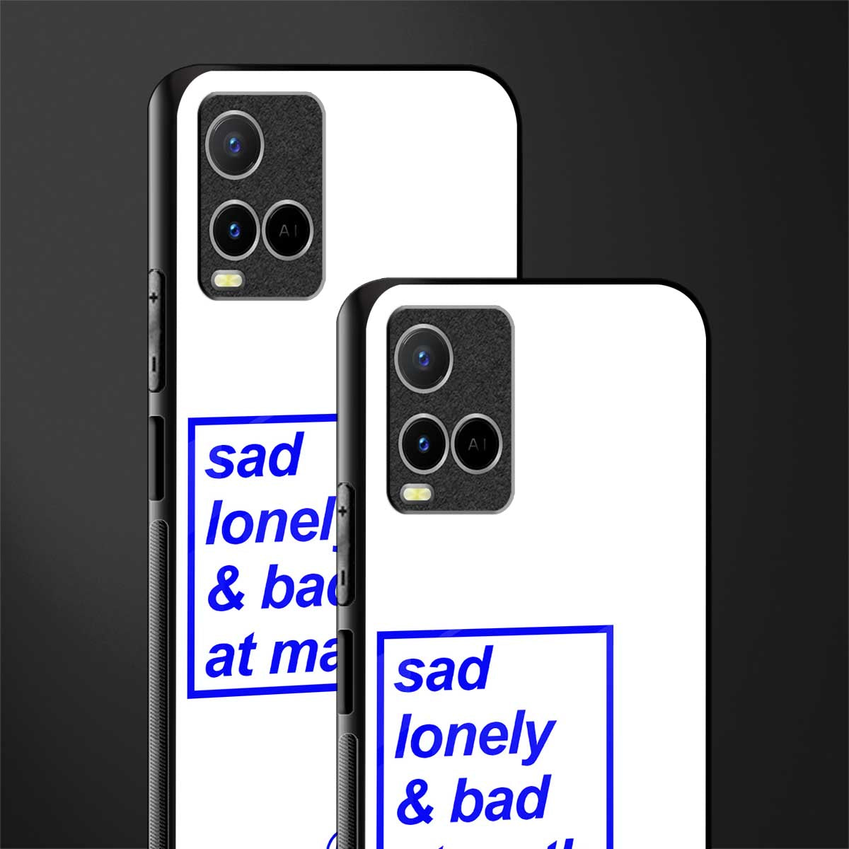 bad at math glass case for vivo y21t image-2