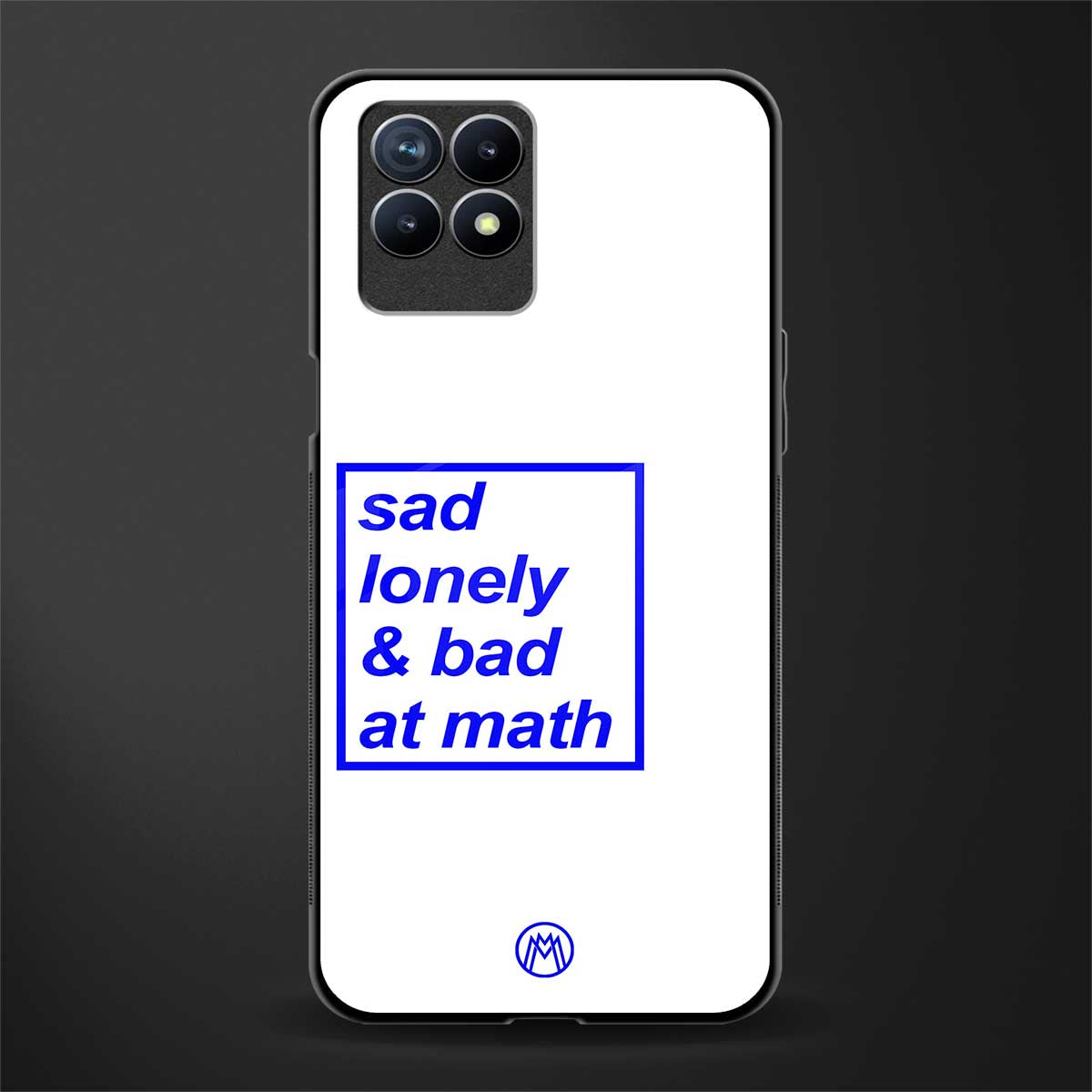 bad at math glass case for realme 8i image