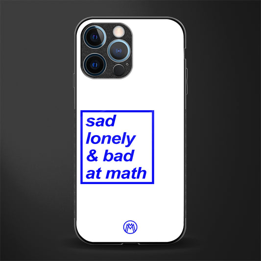bad at math glass case for iphone 12 pro image
