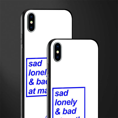 bad at math glass case for iphone xs max image-2