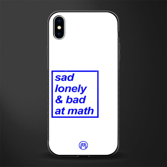 bad at math glass case for iphone xs max image