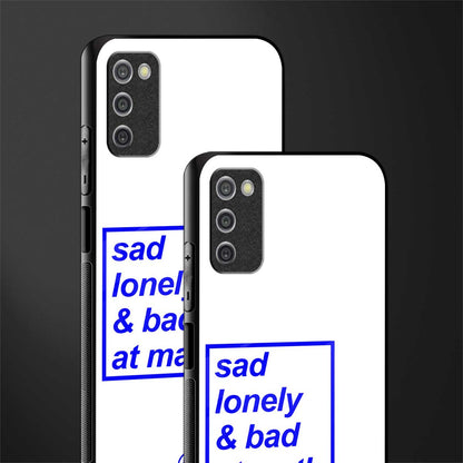 bad at math glass case for samsung galaxy a03s image-2