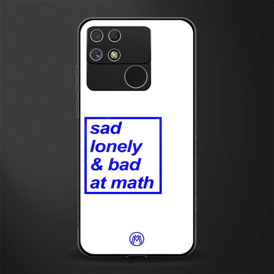 bad at math back phone cover | glass case for realme narzo 50a