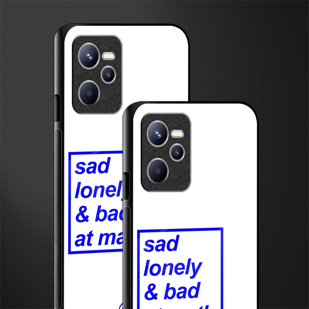 bad at math glass case for realme c35 image-2