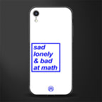 bad at math glass case for iphone xr image