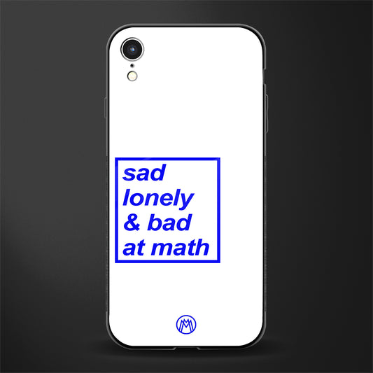 bad at math glass case for iphone xr image