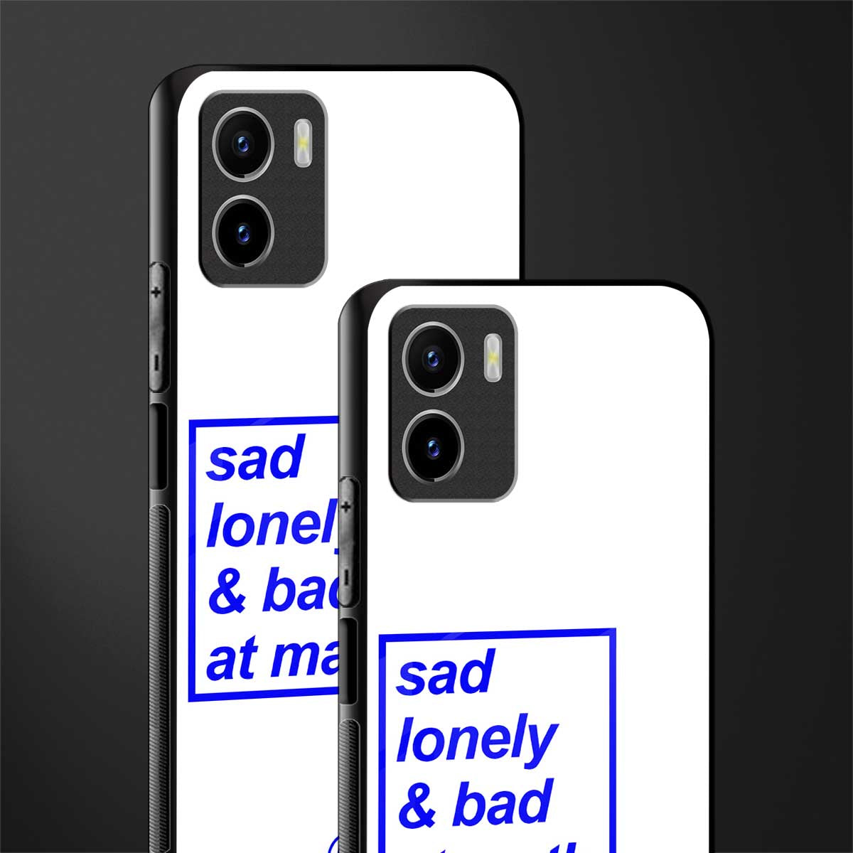 bad at math glass case for vivo y15s image-2
