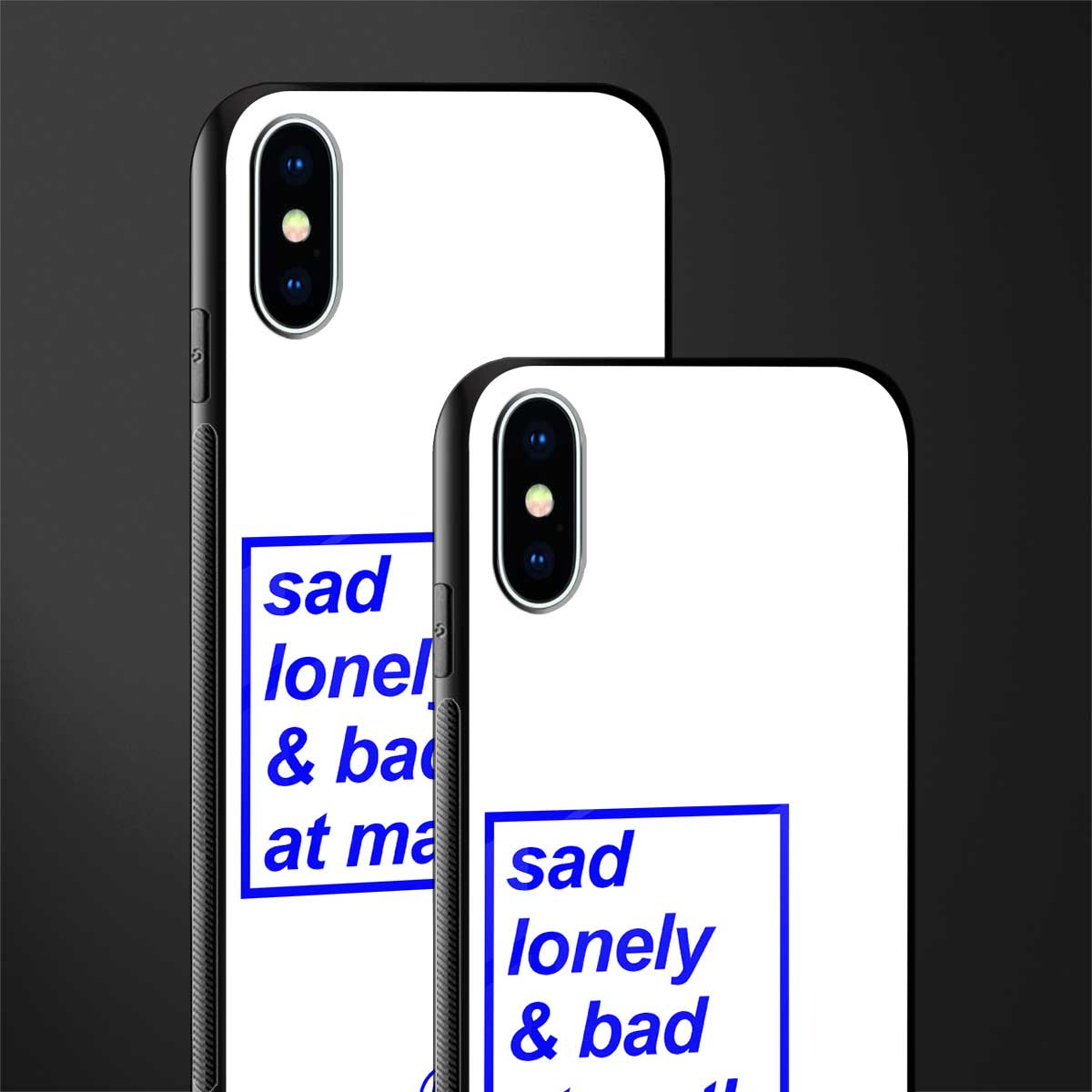 bad at math glass case for iphone xs image-2