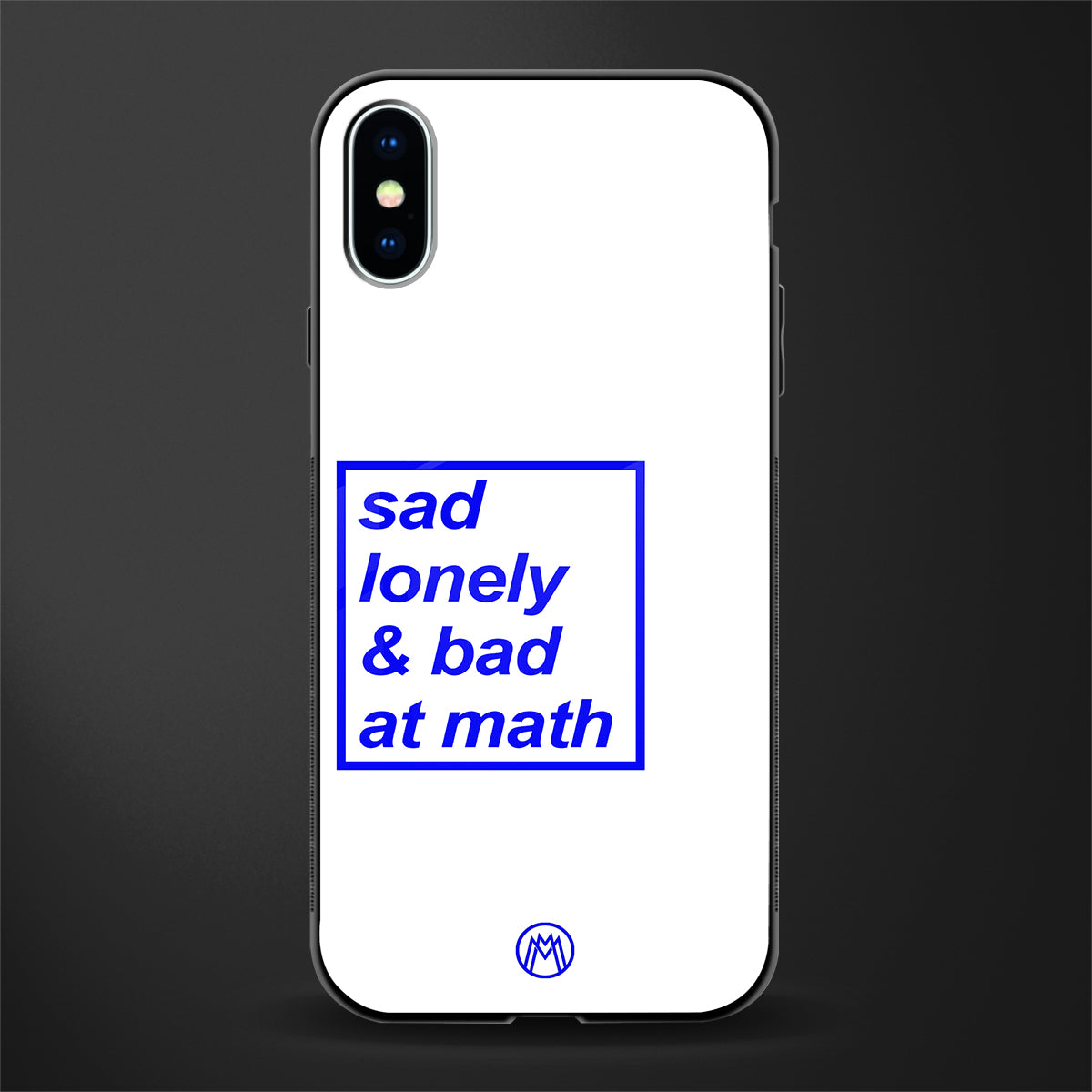 bad at math glass case for iphone xs image