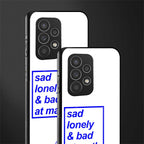 bad at math back phone cover | glass case for samsung galaxy a73 5g