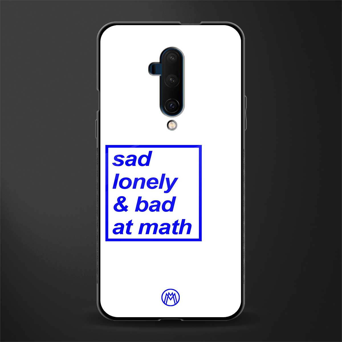 bad at math glass case for oneplus 7t pro image