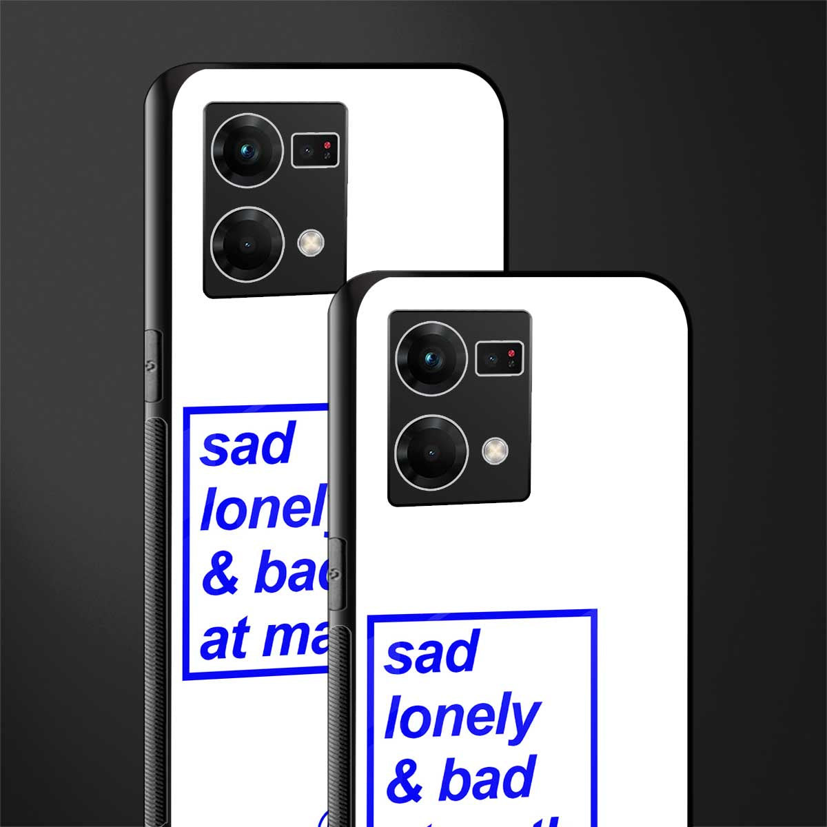 bad at math back phone cover | glass case for oppo f21 pro 4g