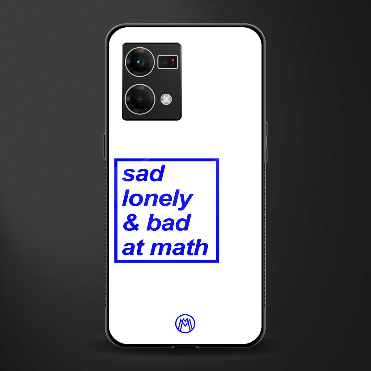 bad at math back phone cover | glass case for oppo f21 pro 4g