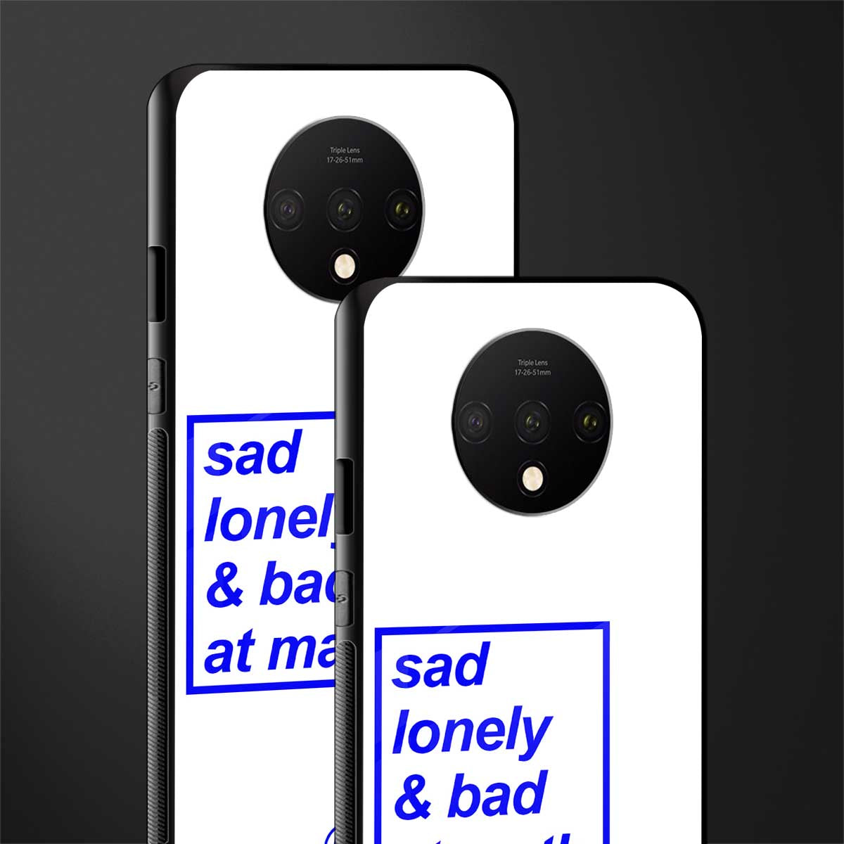 bad at math glass case for oneplus 7t image-2