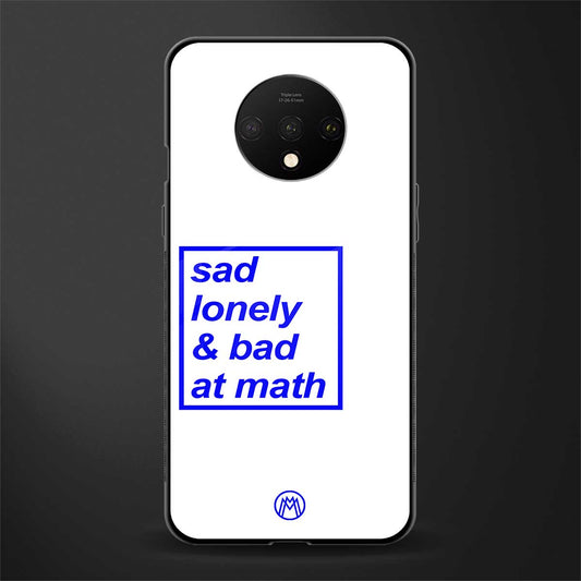 bad at math glass case for oneplus 7t image
