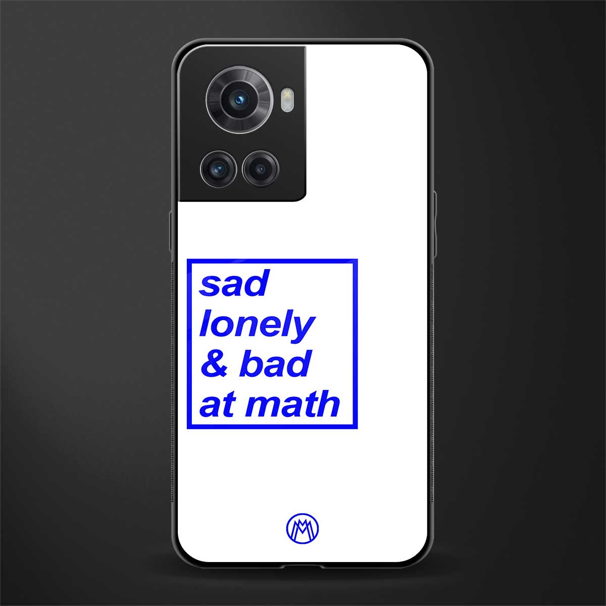 bad at math back phone cover | glass case for oneplus 10r 5g