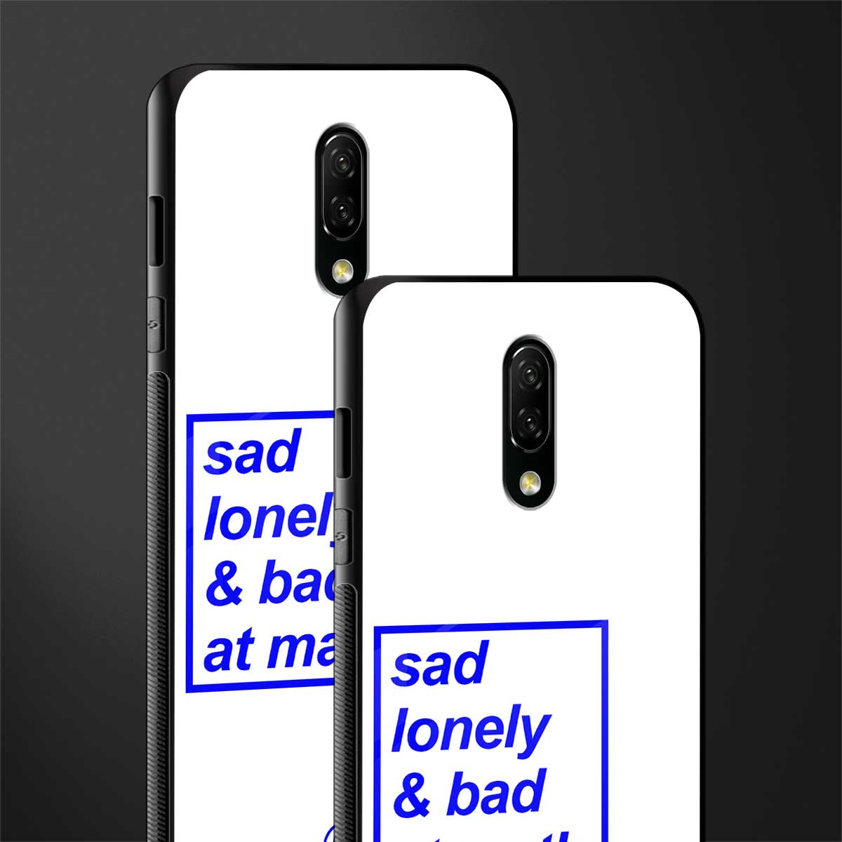 bad at math glass case for oneplus 7 image-2